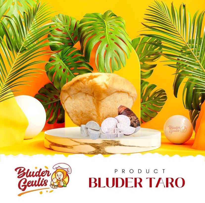 alt="Bluder Geulis kue khas Subang rasa taro"